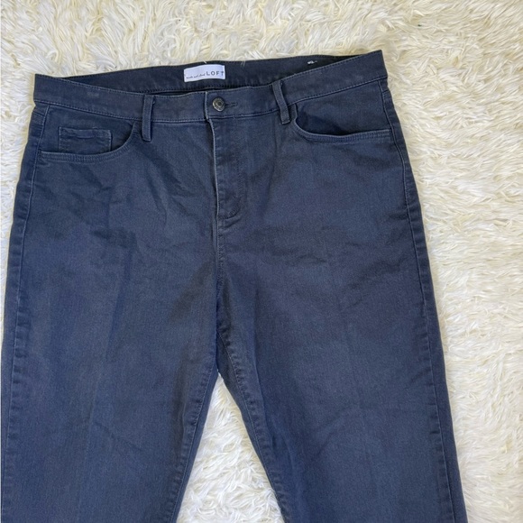 Loft Dark Gray Jeans Loft Gray Pants Gray Denim Pants - Picture 3 of 7